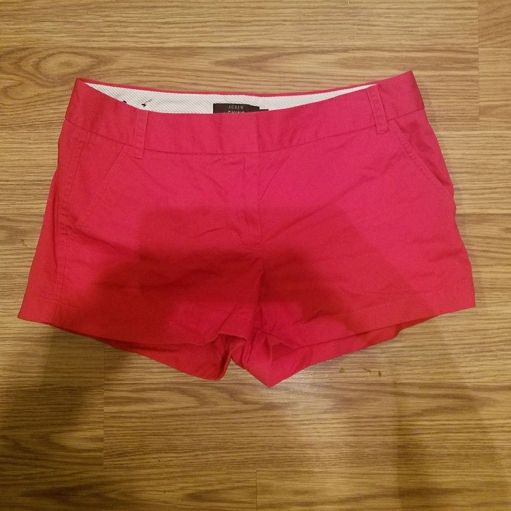 J Crew Chino red shorts sz 8